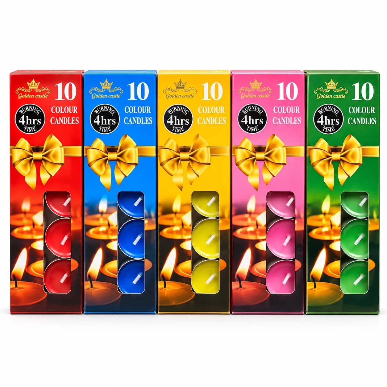  (10 colour ) Multicolor Warm Candle Pack
